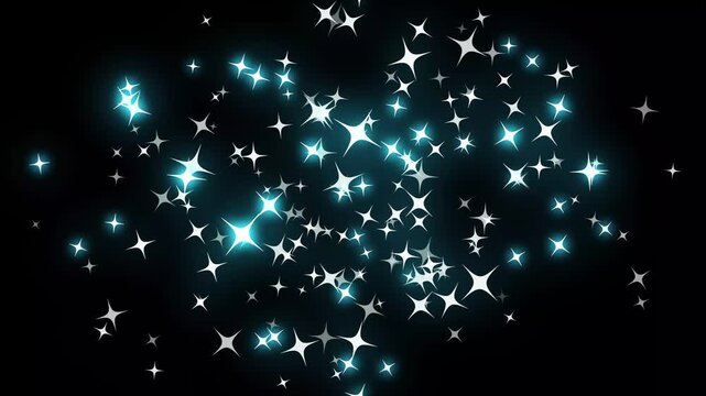shimmering glitter sparkle trail twinkle stars animation, white magic dust burst shine glow, sparkling particles light transition seamless loop 4k