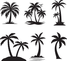 palm trees silhouettes