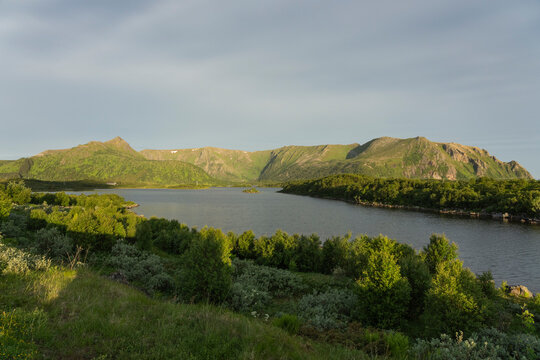 The lake Bleik, And&oslash;y, Vester&aring;len, Nordland, Norway