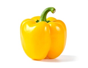 Yellow bell pepper, whole, isolated