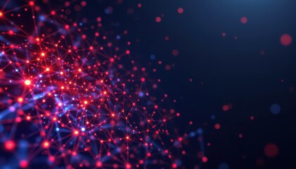 Vibrant Network Glowing Points and Connections