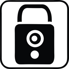 Secure lock icon symbol for safety security privacy digital access protection and restricted content access