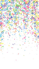Flying latin letters. Colorful childish scattered