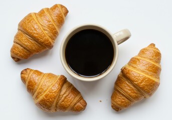 Coffee and Croissants: A Delicious Breakfast Spread