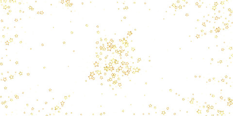 Gold sparkling star confetti.