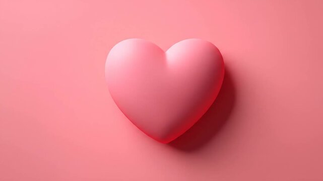 Abstract pink egg shape with shadow on matching colored surface