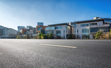 Modern Architectural Design Meets Urban Landscape Under Clear Blue Sky