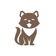 Obraz premium cat dog abstract logo modern style