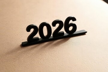 "black 2026 numbers pinned on a corkboard with shadow, concept for new year, planning, and future goals"