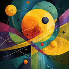 Vibrant concentric circles and layered geometry