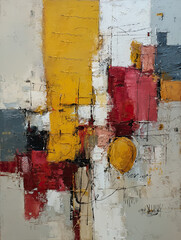 Textured abstract blocks with warm accents