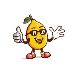 lemon character abstract logo modern style