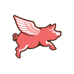 pig vector abstract logo modern style