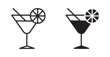 Cocktail drink icon , vector illustration .