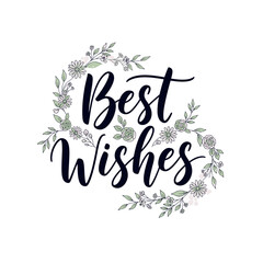 Naklejka premium Send stunning best wishes with this elegant floral design, perfect for greetings, invitations, and heartfelt notes, conveying warmth and sincerity