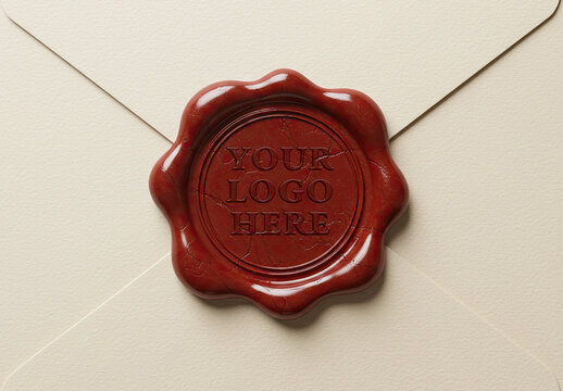 Wax Seal Logo Stamp Mockup