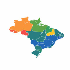 Obraz premium Colored vector map