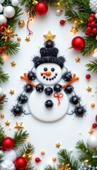 Winter Holiday Snowman Decoration