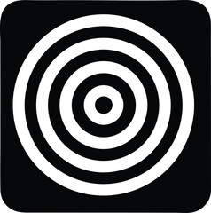 Concentric circles target design symbol abstract geometric shape optical illusion graphic element
