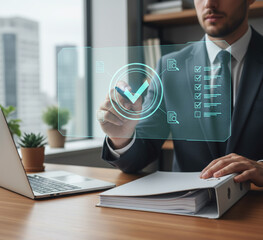 Digital Document Management and Verification with Futuristic Hologram