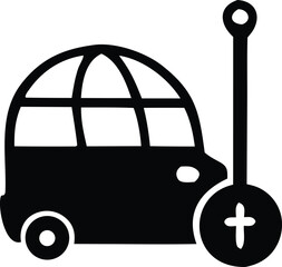 Modern electric scooter icon represents sustainable transportation and global mobility solutions for a greener future