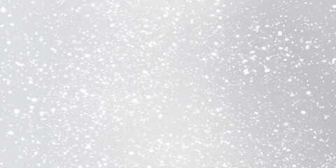 Silver Sparkling Lights Festive background with various falling snows, Silver and white snow confetti sparkles, Abstract sparkles grey and white bokeh lights and stars with various particles.