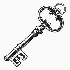 Illustration of an ornate key