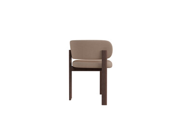 Side view of a modern chair isolated on transparent background in studio shot