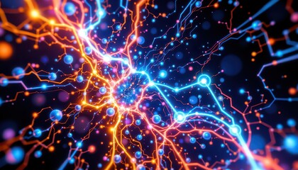 Vibrant Neural Network Connectivity Illustration