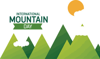 Celebrate International Mountain Day with vibrant green peaks under a sunny sky.