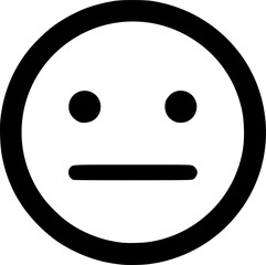 Fototapeta premium neutral emoji glyph icon flat vector icon 