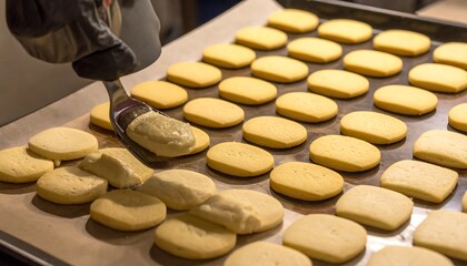 Cookies being filled
