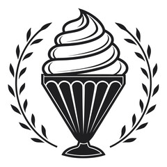 Black color National Whipped Cream Day Design, Solid White Background (2).eps