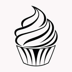 Black color National Whipped Cream Day Design, Solid White Background (9).eps