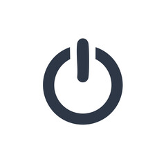 Power button icon, On Off switch symbol isolated design.
