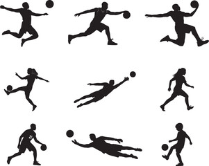Sports Silhouettes Collection basketball soccer