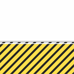 Black and yellow warning line striped rectangular background, yellow and black stripes on the diagonal
