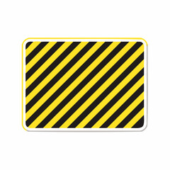 Black and yellow warning line striped rectangular background, yellow and black stripes on the diagonal