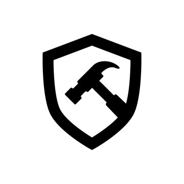 Shield and Hammer Security Symbol