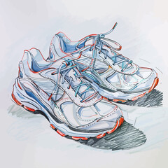 sport shoes sketch