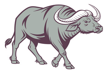 Fototapeta premium vector illustration of a buffalo