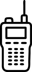 walkie talkie vector icon on white or transparent background. coal mining or mining worker or mining labor icons items. Stroke icon collections. Editable Stroke icon collection for mobile and web.