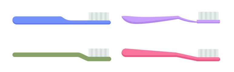 Toothbrush flat vector icon. Mouth brush design isolated tooth icon illustration.