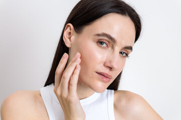 Skincare routine for clear and healthy skin with natural beauty focus