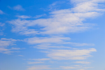 Stratocumulus clouds in a blue sky