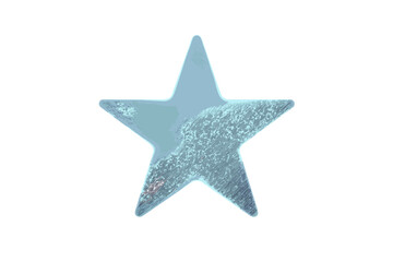 Obraz premium Stylized five-pointed star shape with a soft blue gradient and rounded edges