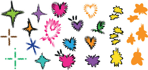 Seamless Pink Floral Pattern Vector Illustration – Decorative Nature Inspired Wallpaper Design with Bright Colorful Shapes