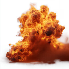 Massive Fire Explosion with Smoke and Flames