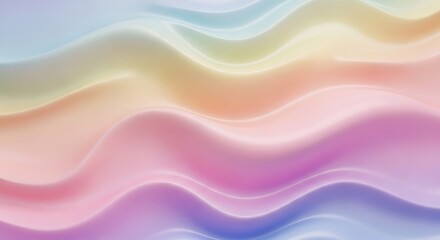 Abstract pastelcolored wavy surface with soft lighting