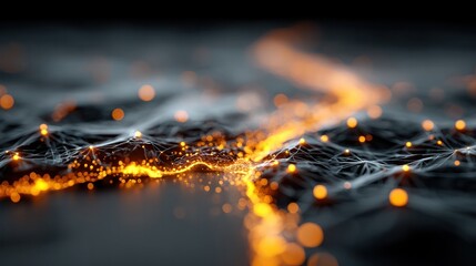 Digital Data Flow: A visualization of data streams, glowing with energy. Featuring connections and networks, evoking the dynamic exchange of information.